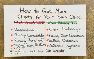 How to Get More Clients for Your Skin Clinic – Without Discounting, Promoting, or Posting Constantly