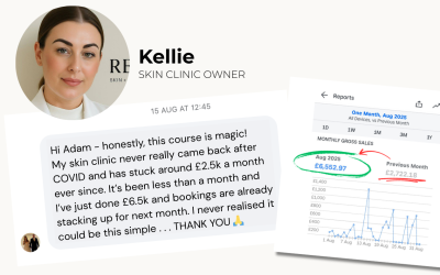 How One Skin Clinic Owner’s Revenue Went From £3.5k to £6.5k in Under a Month — Without New Clients, New Treatments, or More Hours